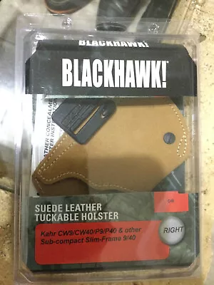 Blackhawk Leather Tuckable Holster IWB 421606BN-R -> Kahr CW9/CW40/P9/P40/K9/K40 • $9.95